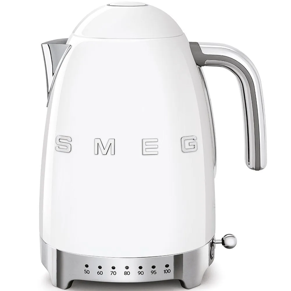 SMEG KLF04WHUK 1.7 Litre 50's Style Kettle, 22.6cm Wide - White