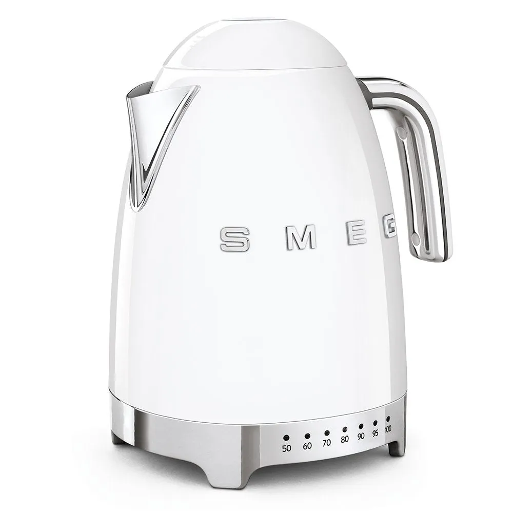 SMEG KLF04WHUK 1.7 Litre 50's Style Kettle, 22.6cm Wide - White