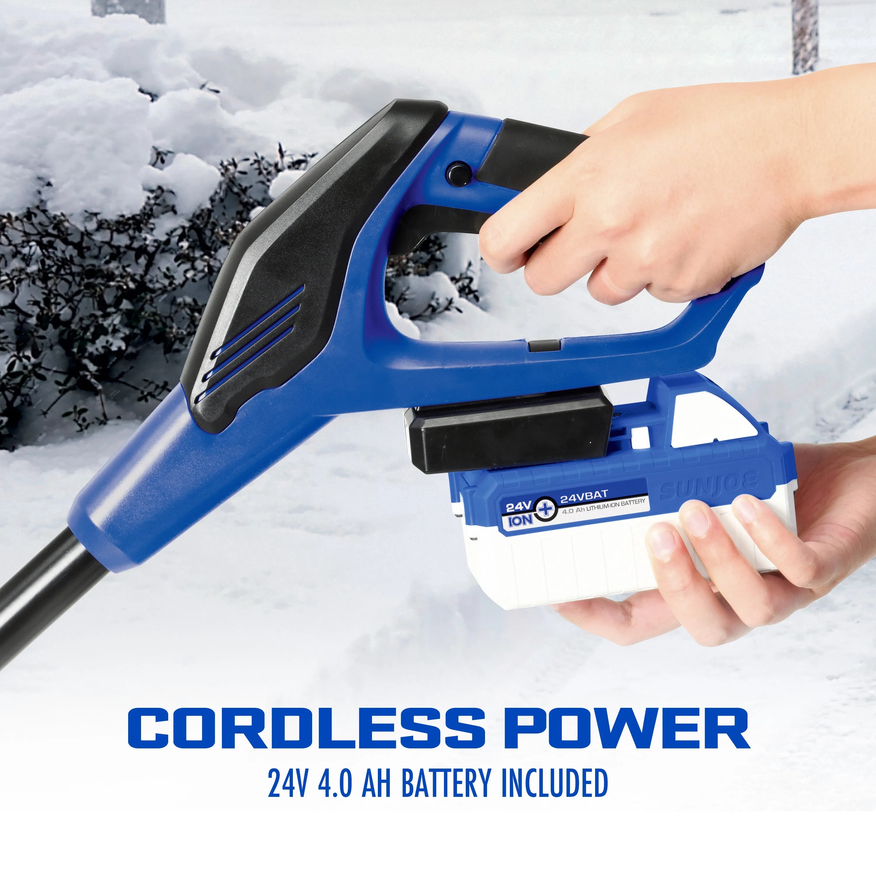 Snow Joe Best Value Winter Combo Kit | 24V Cordless Snow Shovel   48V Cordless Snow Blower | W/ 3 x 4.0-Ah Batteries   2 x Chargers, Ice Scrapers, & Covers