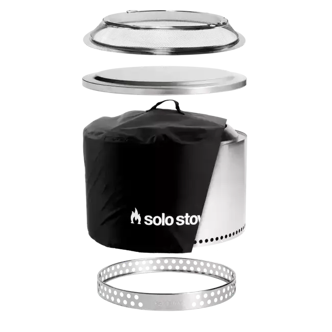 Solo Stove Stainless Steel Yukon Backyard Bundle 2.0 - Portable &amp; "Smokeless"