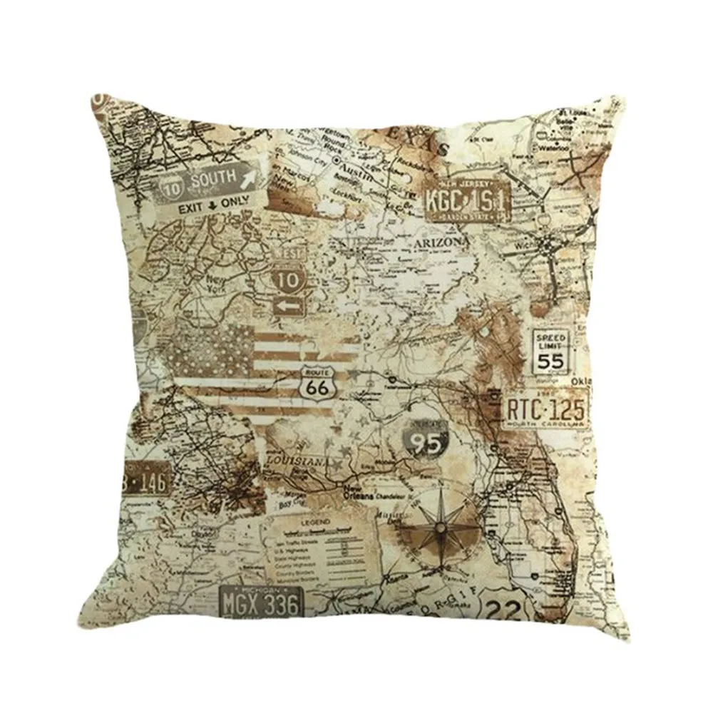 Square Cloth Pillow Covers with Signature Buildings around the World pack of 2