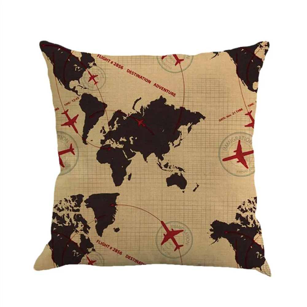 Square Cloth Pillow Covers with Signature Buildings around the World pack of 2