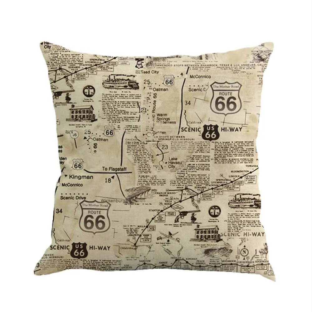 Square Cloth Pillow Covers with Signature Buildings around the World pack of 2