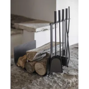 Stanton Log Holder with Set of 4 Tools in Black