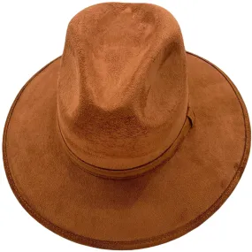 Suede Indiana Hat- Cognac (Light Brown)