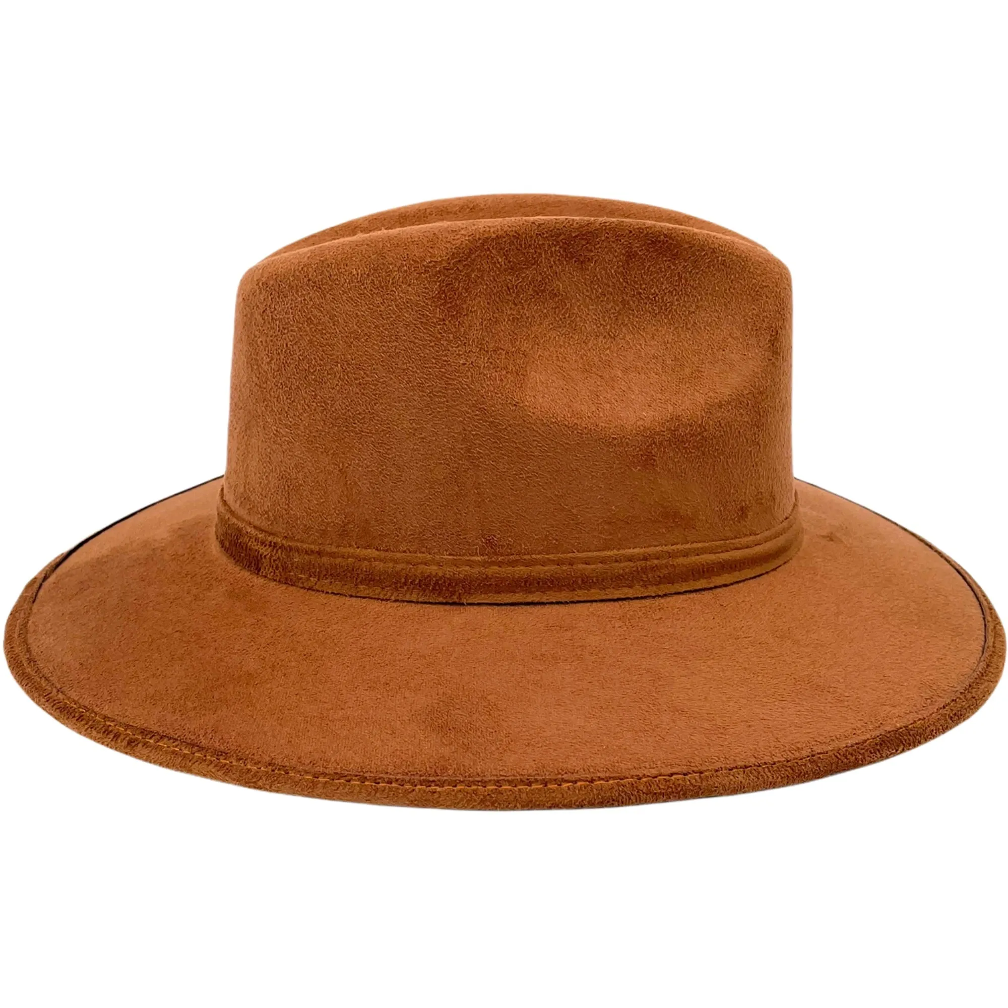 Suede Indiana Hat- Cognac (Light Brown)