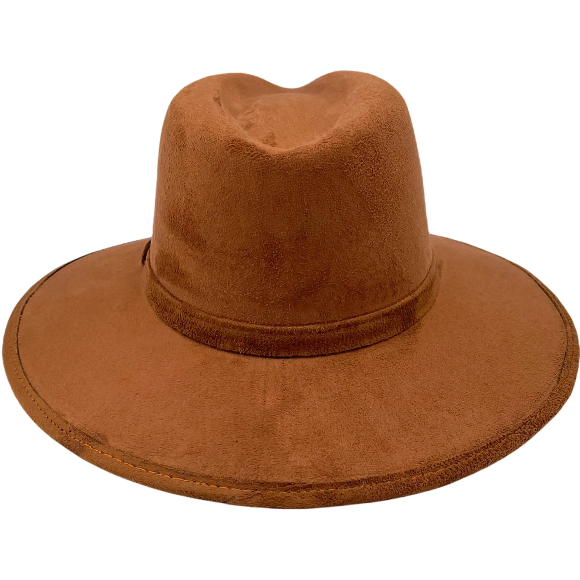 Suede Indiana Hat- Cognac (Light Brown)