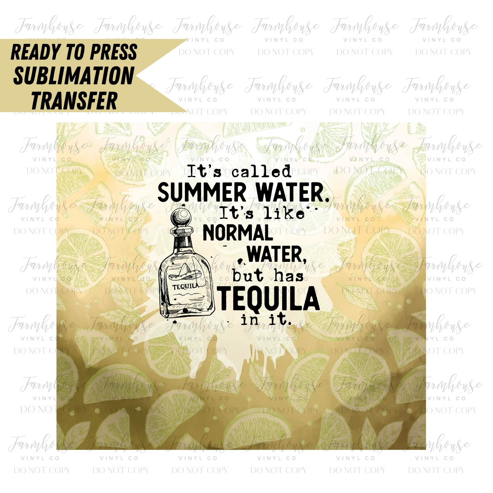 Summer Water Rum, Ready to Press Tumbler Sublimation Transfer, Heat Transfer, Skinny 20 OZ, Skinny 30 OZ, Funny Summer Transfer, Vodka