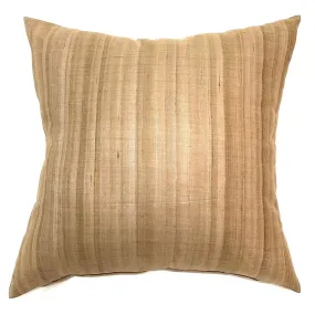 Tan Rustic Stripe 100% Pure Linen Throw Pillow Cover 22x22