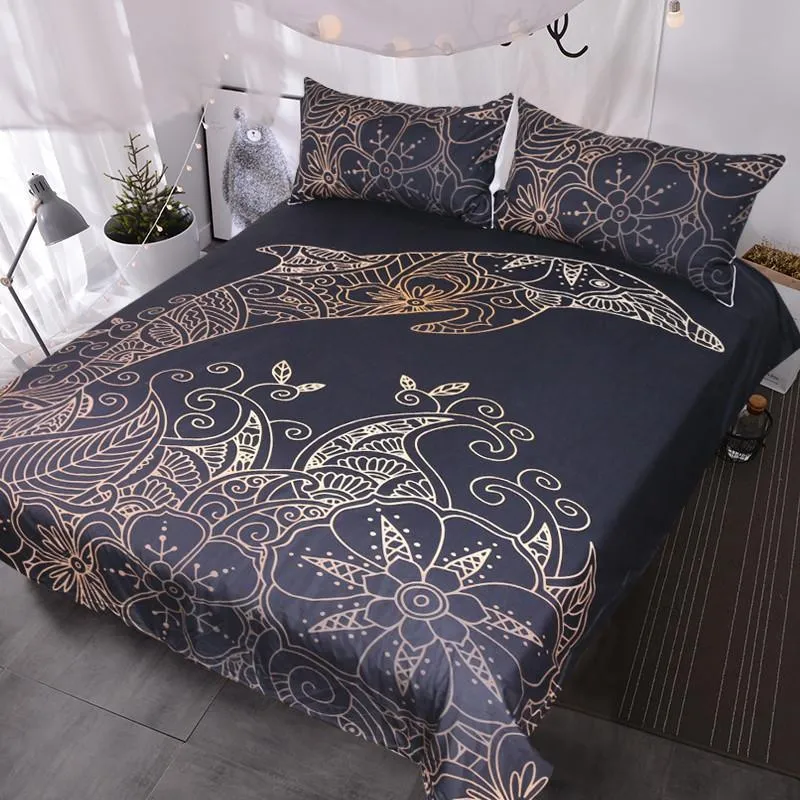 The Golden Dolphin Bedding Set