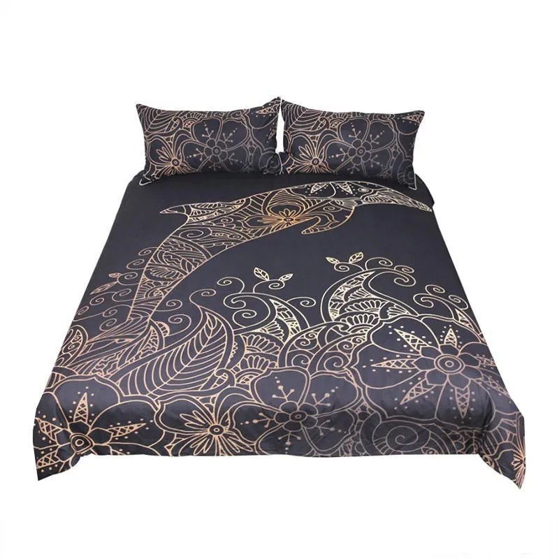 The Golden Dolphin Bedding Set