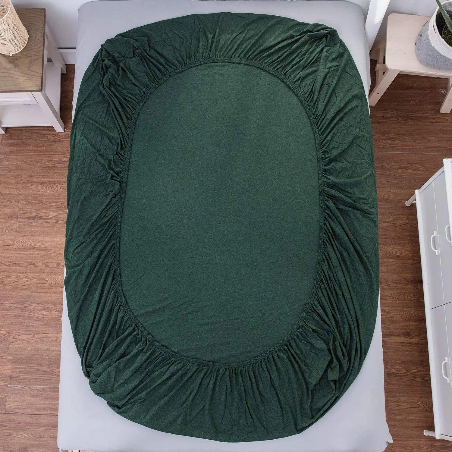 The Loft Green Fitted Sheet Set