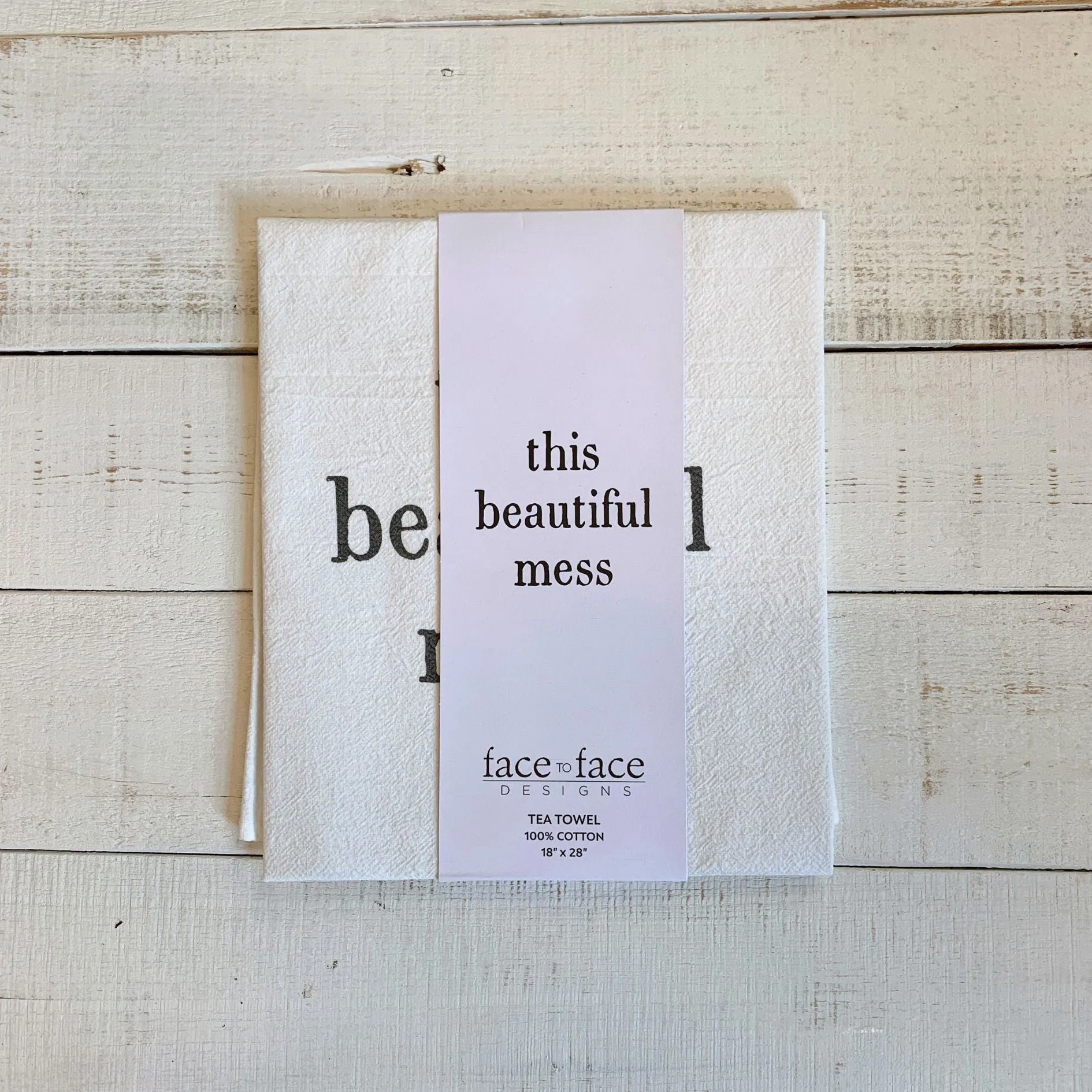 This Beautiful Mess Tea Towel | Cotton Flour Sack Kitchen Towel | 18" x 28"