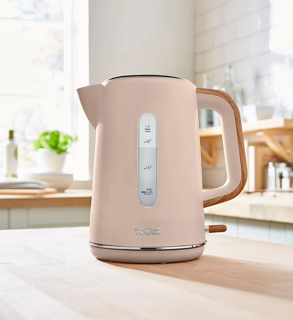 Tower Scandi 3KW 1.7L Rapid Boil Kettle - Pastel Pink