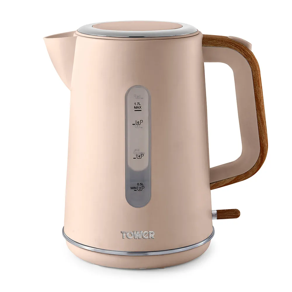 Tower Scandi 3KW 1.7L Rapid Boil Kettle - Pastel Pink