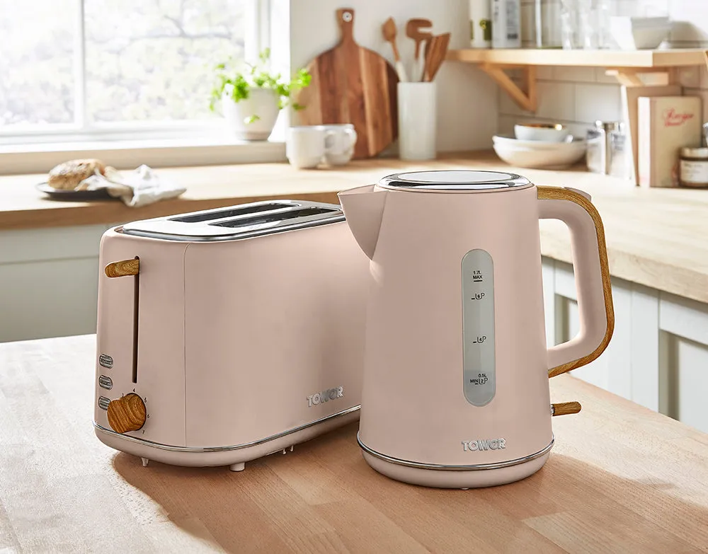 Tower Scandi 3KW 1.7L Rapid Boil Kettle - Pastel Pink