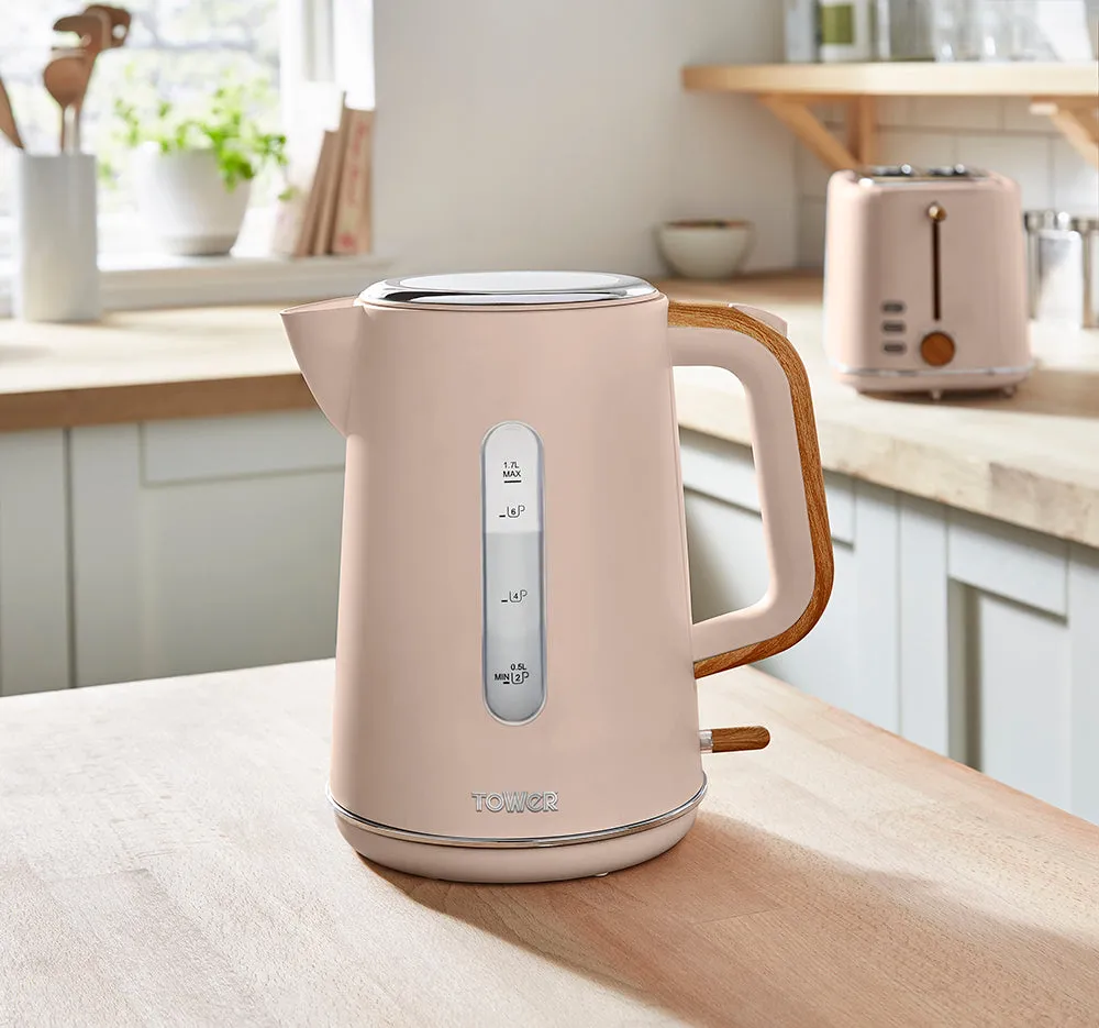 Tower Scandi 3KW 1.7L Rapid Boil Kettle - Pastel Pink