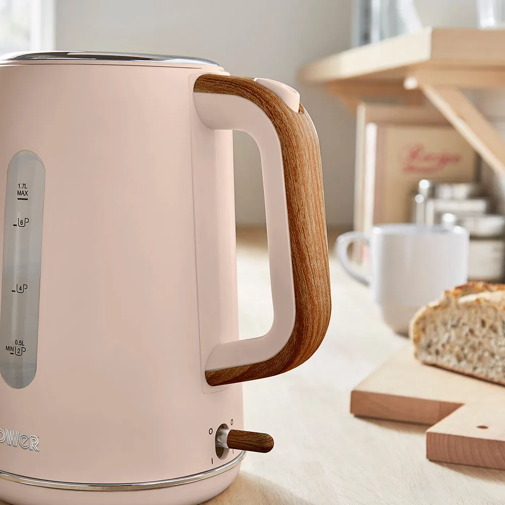 Tower Scandi 3KW 1.7L Rapid Boil Kettle - Pastel Pink