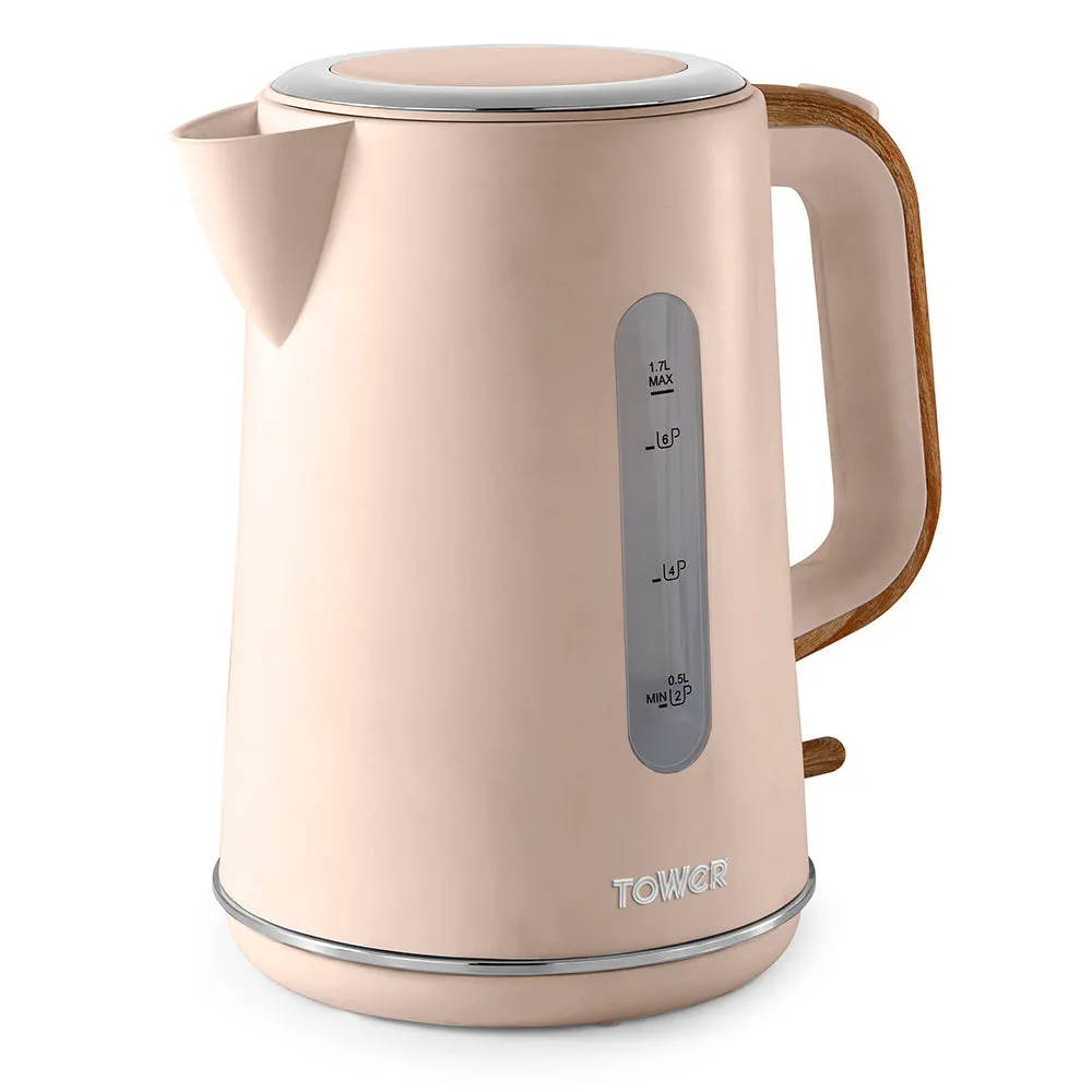 Tower Scandi 3KW 1.7L Rapid Boil Kettle - Pastel Pink