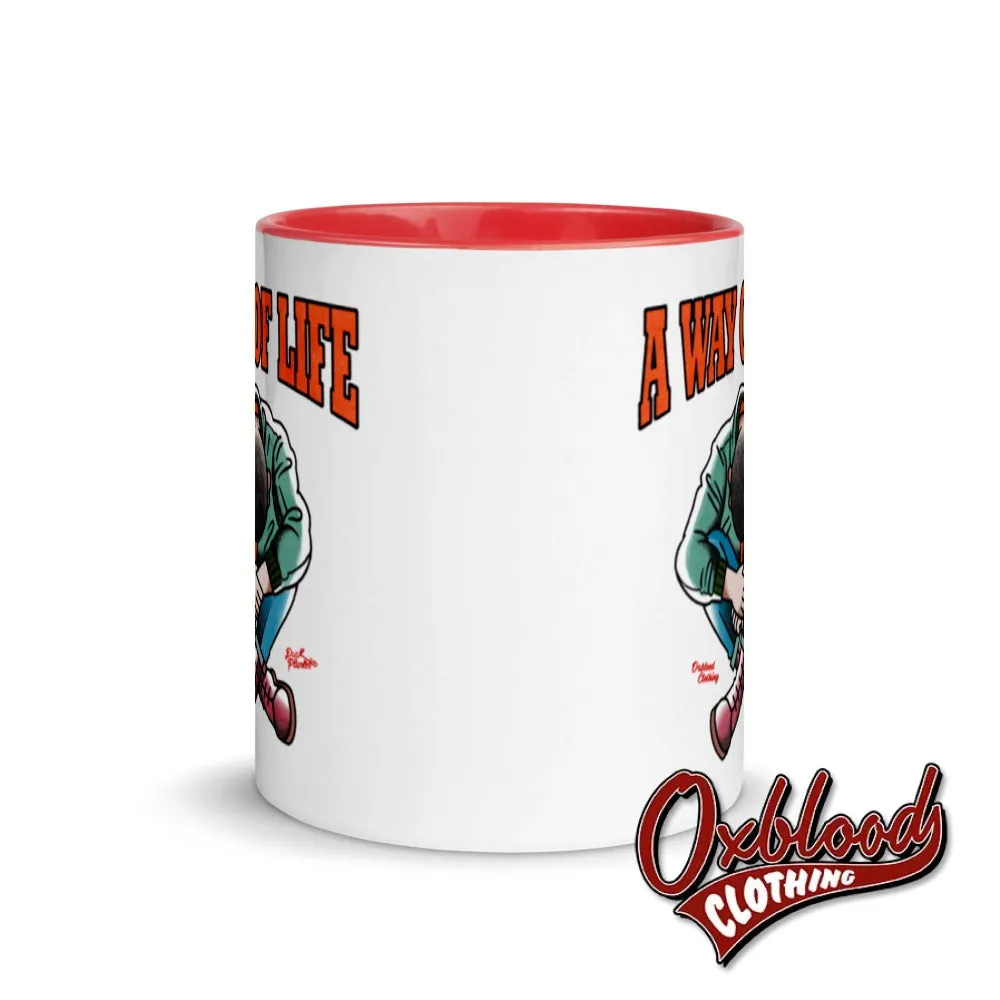 Traditional Skinhead A Way Of Life Mug with Color Inside - Mr Duck Plunkett