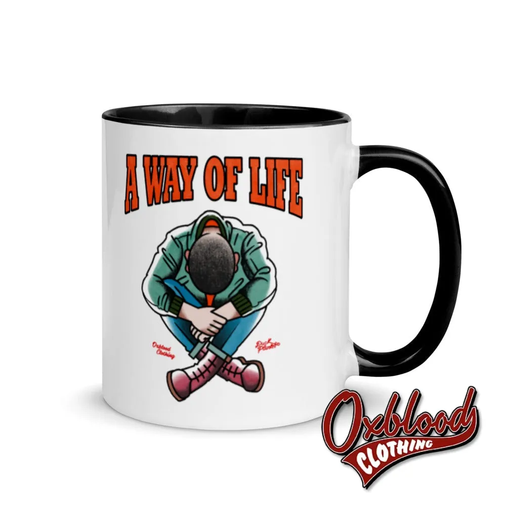 Traditional Skinhead A Way Of Life Mug with Color Inside - Mr Duck Plunkett