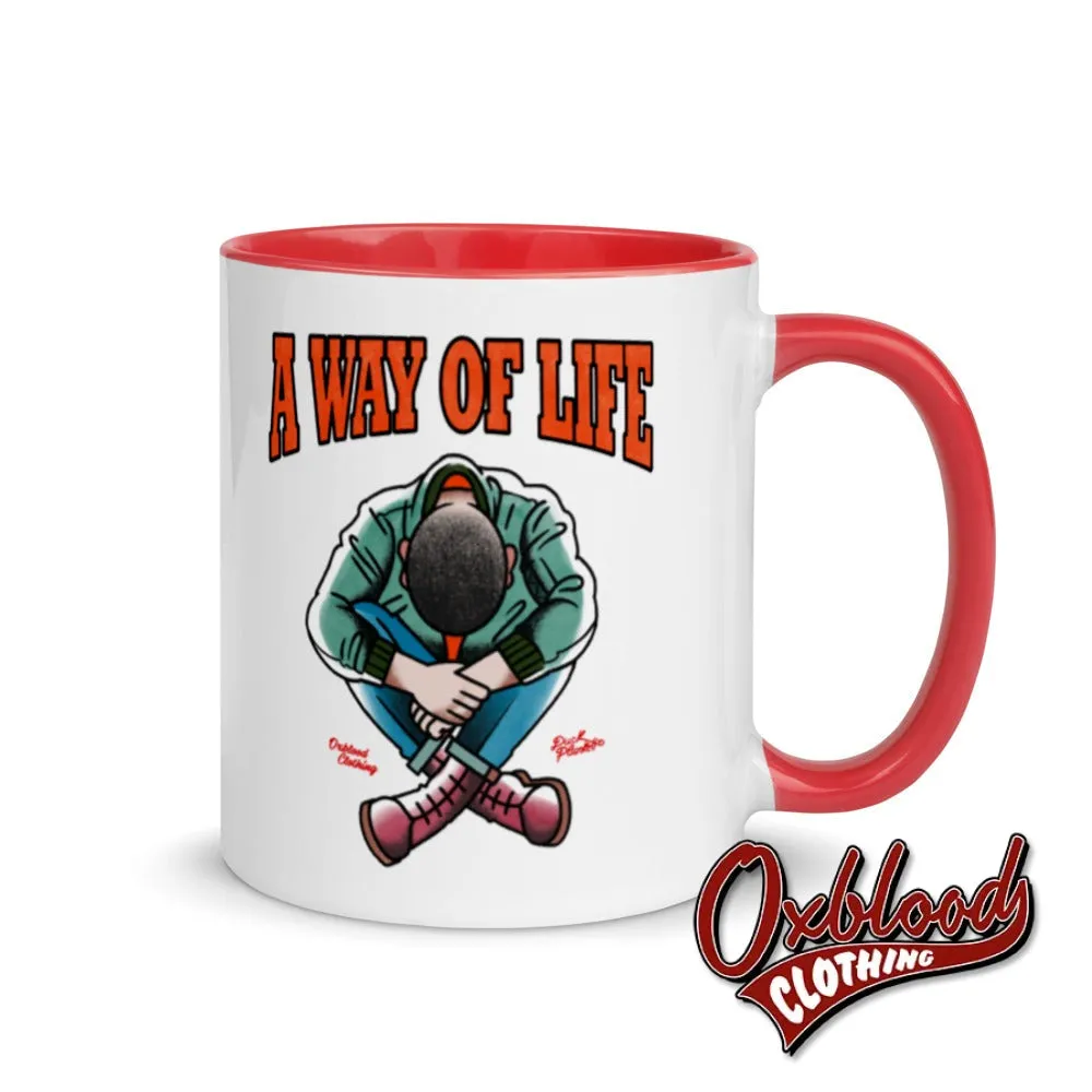 Traditional Skinhead A Way Of Life Mug with Color Inside - Mr Duck Plunkett