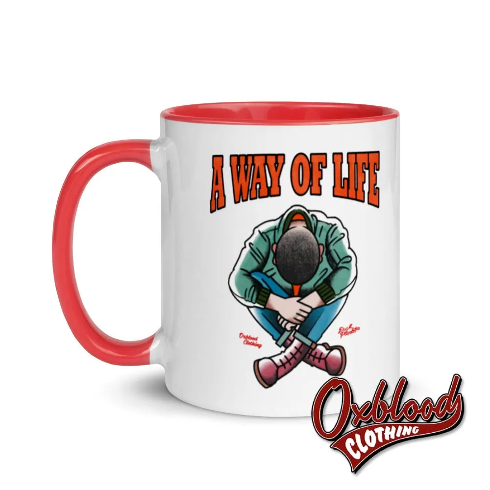 Traditional Skinhead A Way Of Life Mug with Color Inside - Mr Duck Plunkett