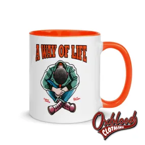 Traditional Skinhead A Way Of Life Mug with Color Inside - Mr Duck Plunkett