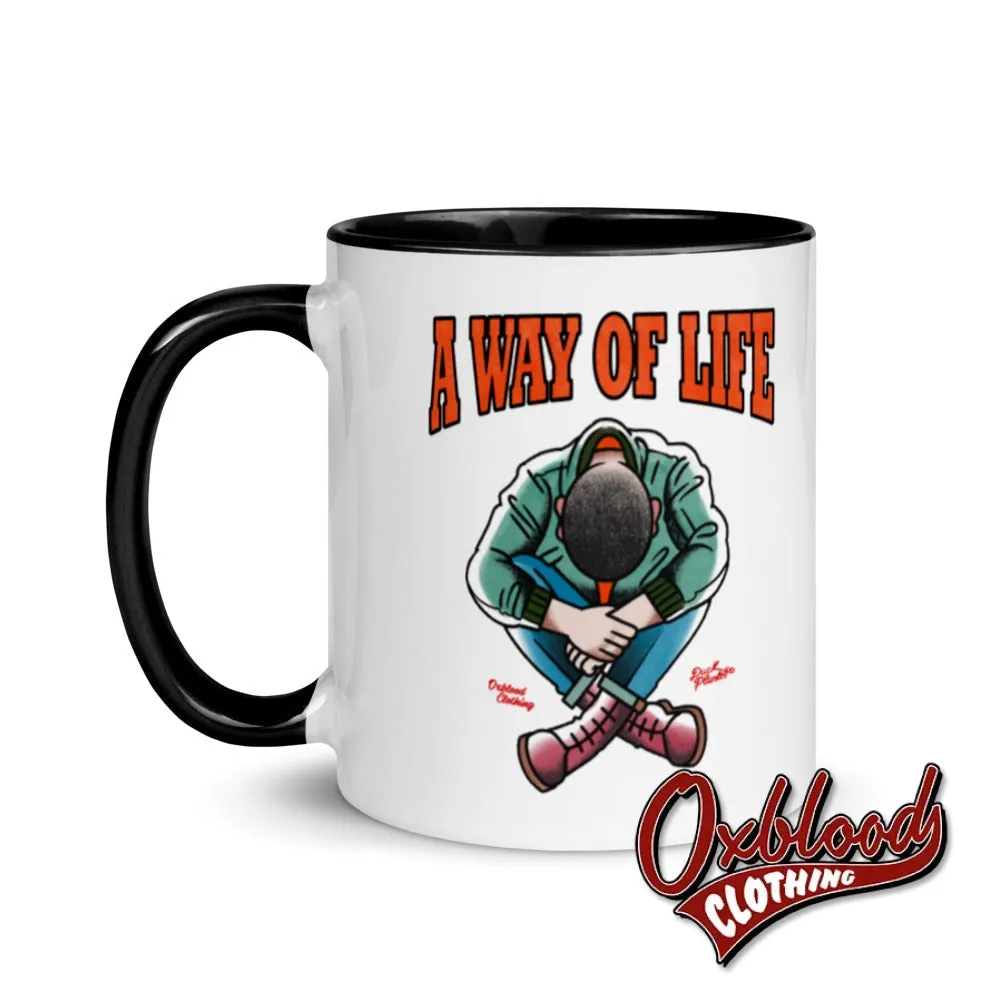 Traditional Skinhead A Way Of Life Mug with Color Inside - Mr Duck Plunkett