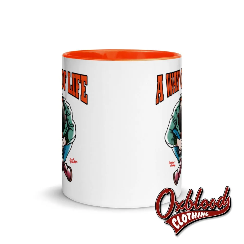 Traditional Skinhead A Way Of Life Mug with Color Inside - Mr Duck Plunkett