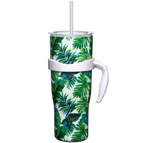 Travel Mug with Handle | 40 oz | Green Plants