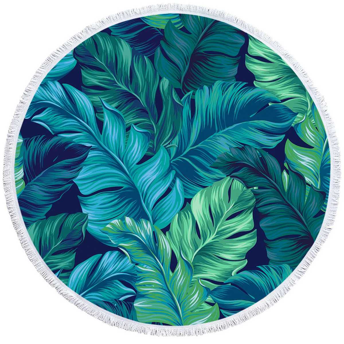 Tropical Lush Round Beach Towel