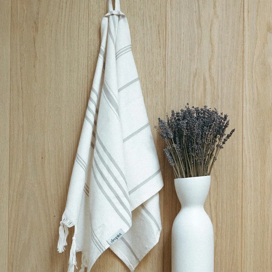 Turkish Organic Cotton Hand Towel - Grey