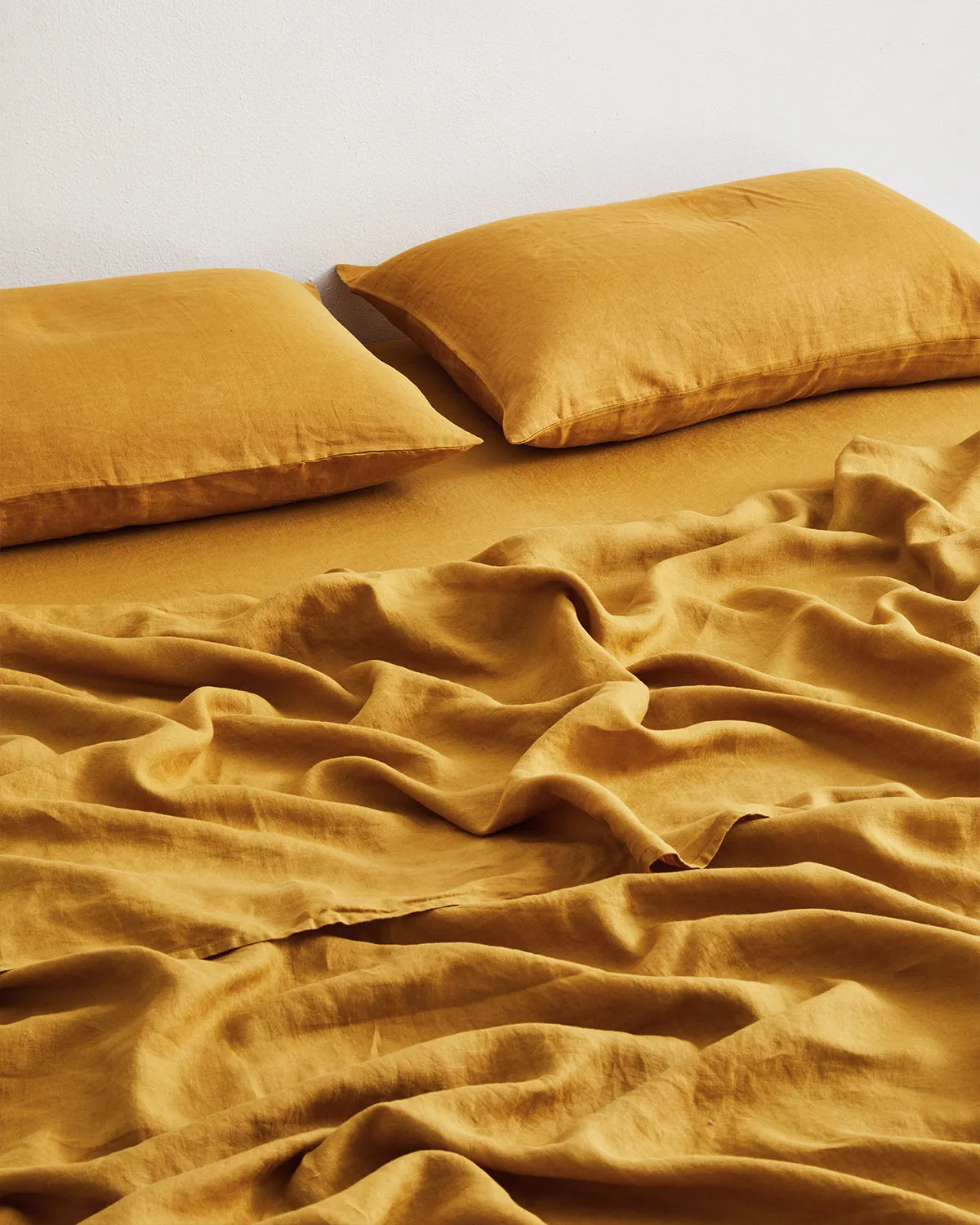 Turmeric 100% French Flax Linen Sheet Set