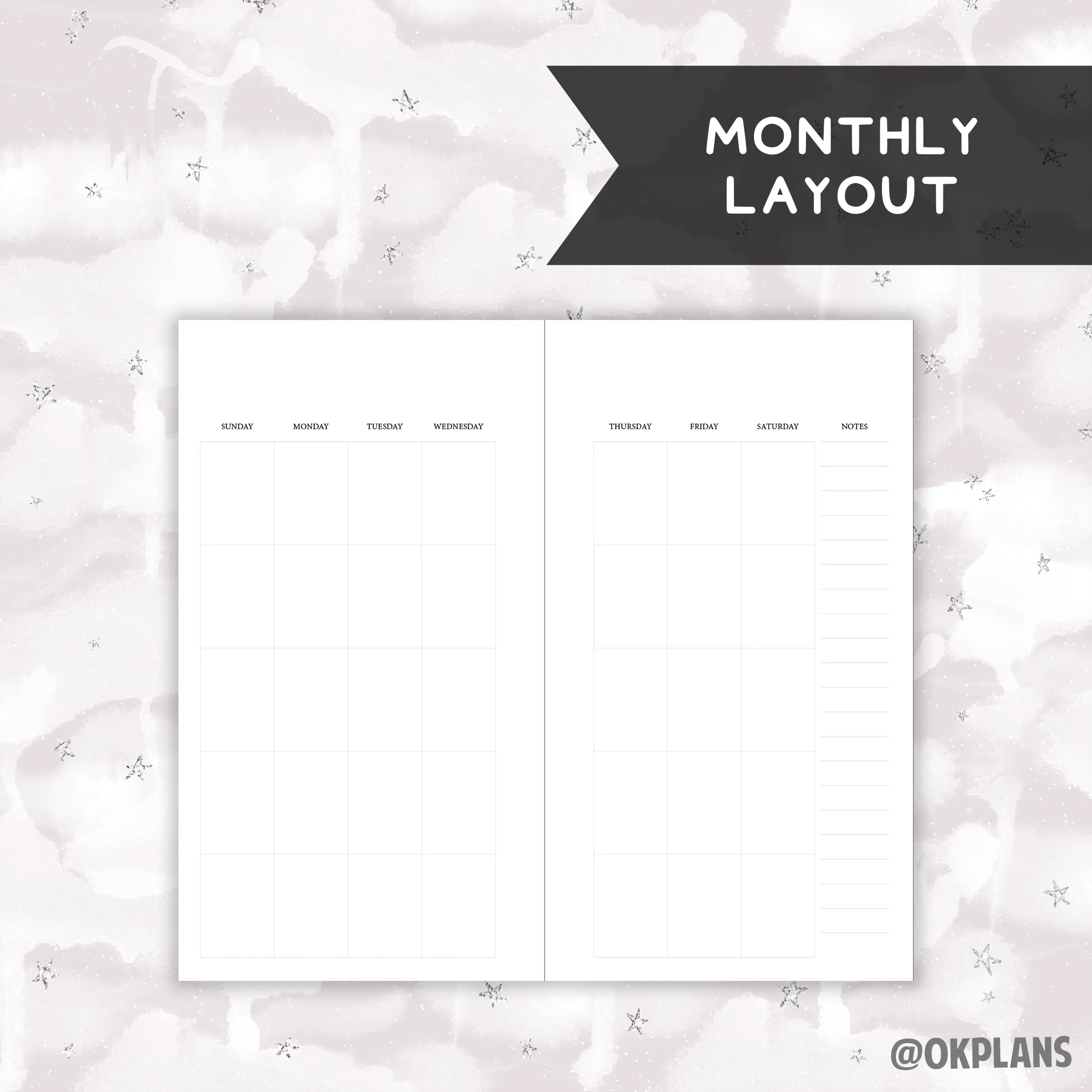 *UNDATED* Personal Weekly Planner - Pick Weekly Option