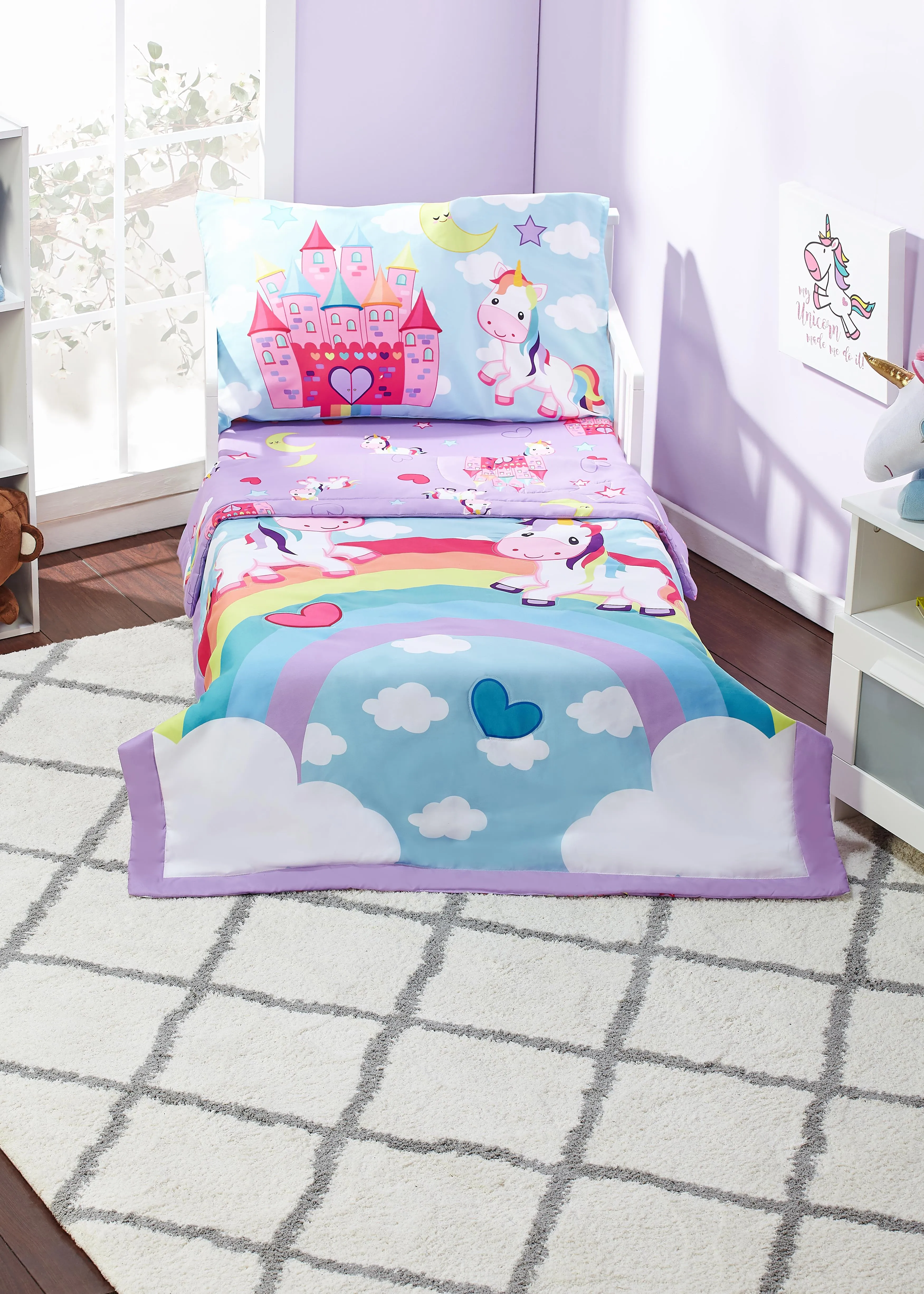 Unicorn Dreams 4-Piece Toddler Bedding Set