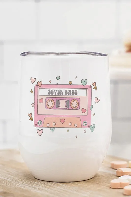 Valentine's Day Lover Babe Tape Wine Cup