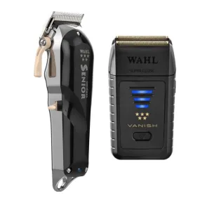 Wahl Pro 2pc Combo – 5 Star Senior Cordless, Black Vanish Foil Shaver