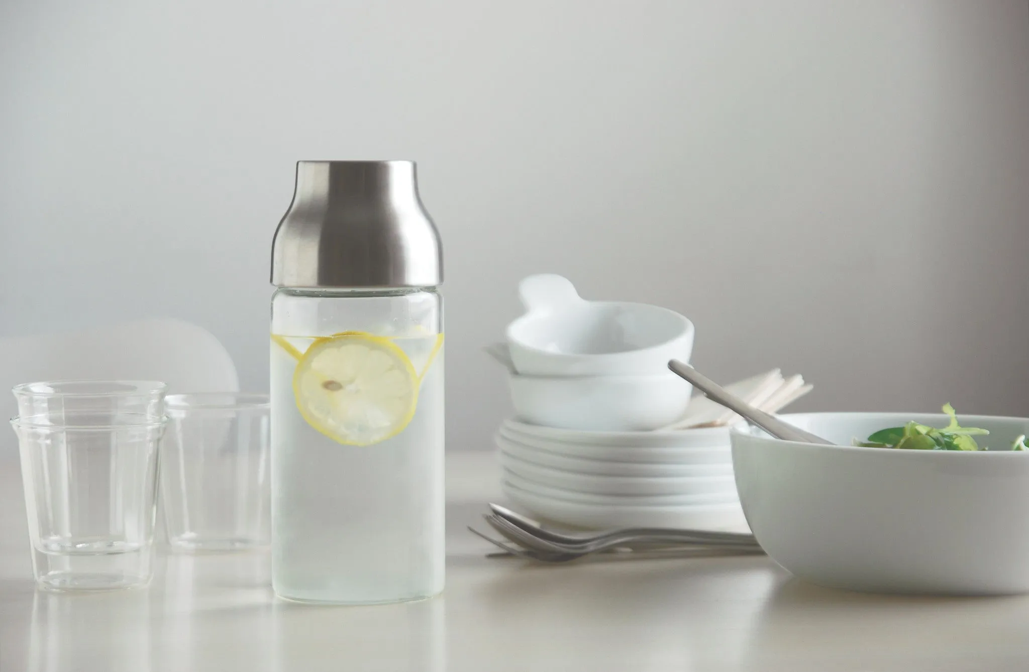 Water Jug: KINTO Capsule - Yellow, available in 2 sizes