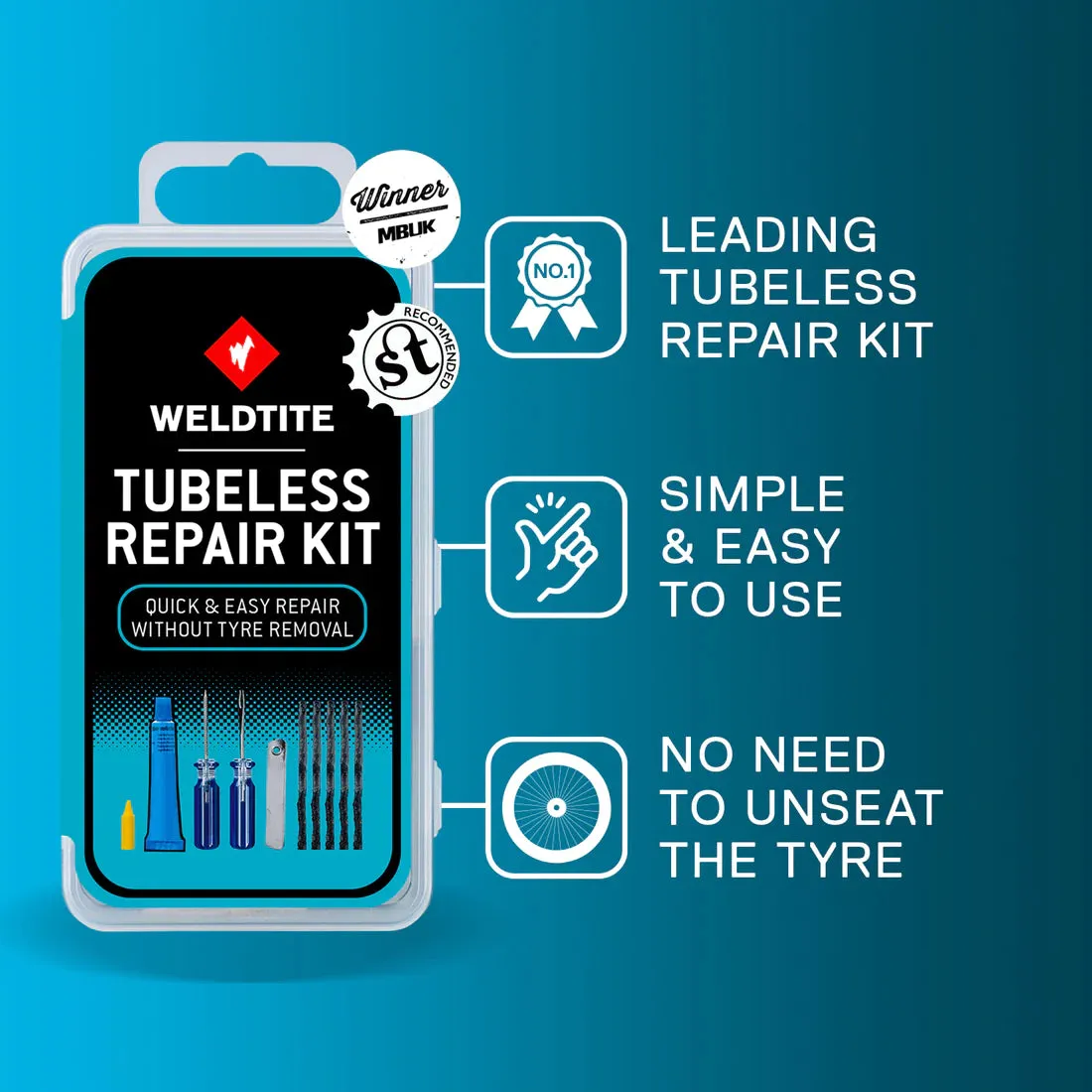 Weldtite Tubeless Tyre Repair Kit