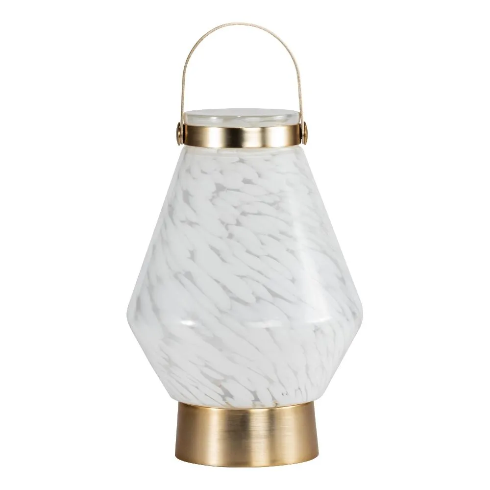 White Glass Cone Keeper Lantern