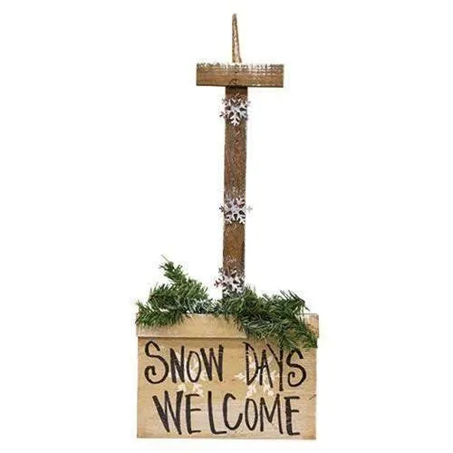 Wooden Hanging Snow Shovel, 3 Asstd. Christmas Decor