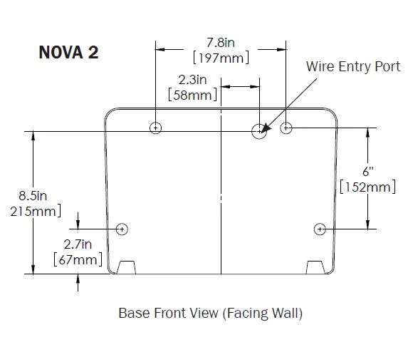 WORLD DRYER® NOVA® 2 (093079) Hand Dryer - Brushed Stainless Steel Automatic Universal Voltage Dual Blower Surface-Mounted