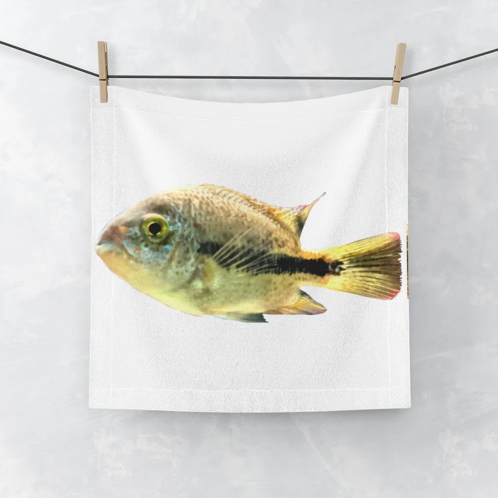 Yellow and Black Fish Face Towel