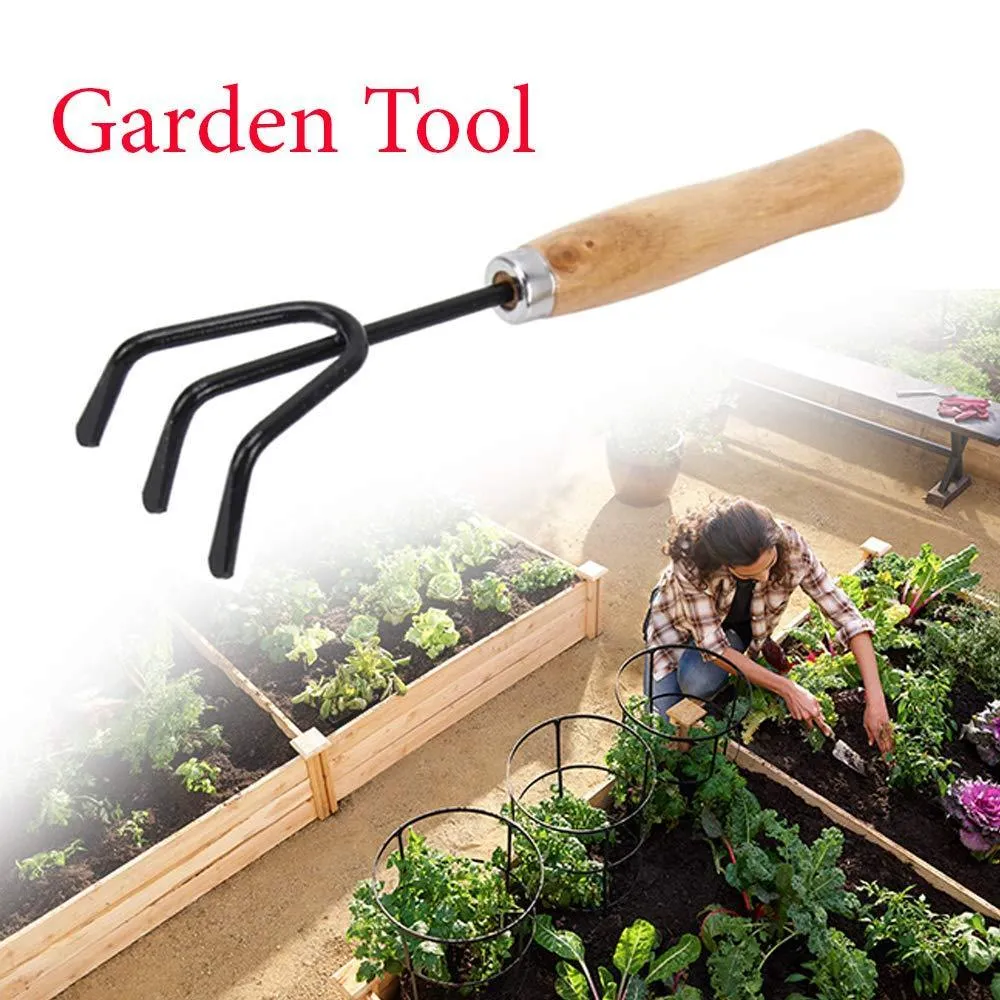 Your Brand Gardening Combos Tool kit - Hand Cultivator, Small Trowel, Garden Fork, Hand Weeder Straight and Garden Shears Sharp Cutter Pruners Scissor with Gardening Reusable Gloves